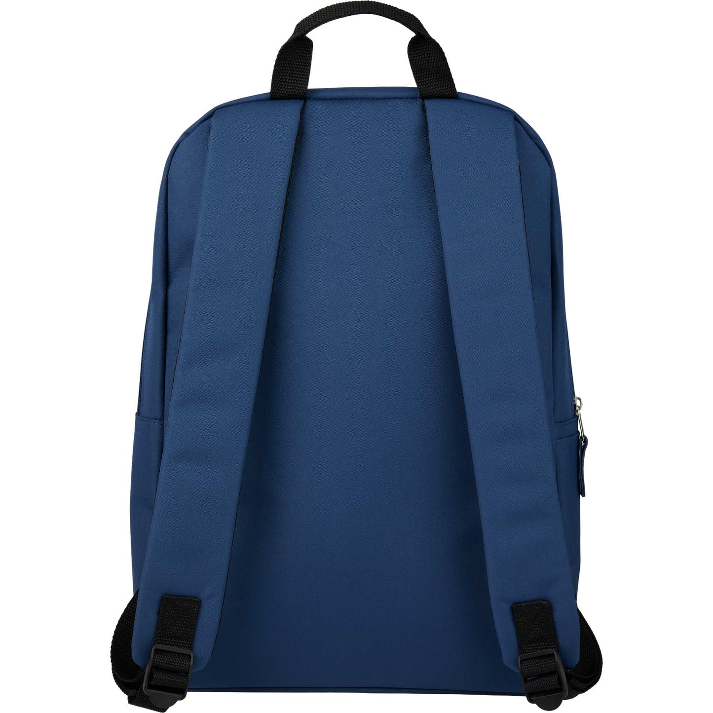 Rear View of Blue Ripple Recycled 15" Computer  Backpack plain