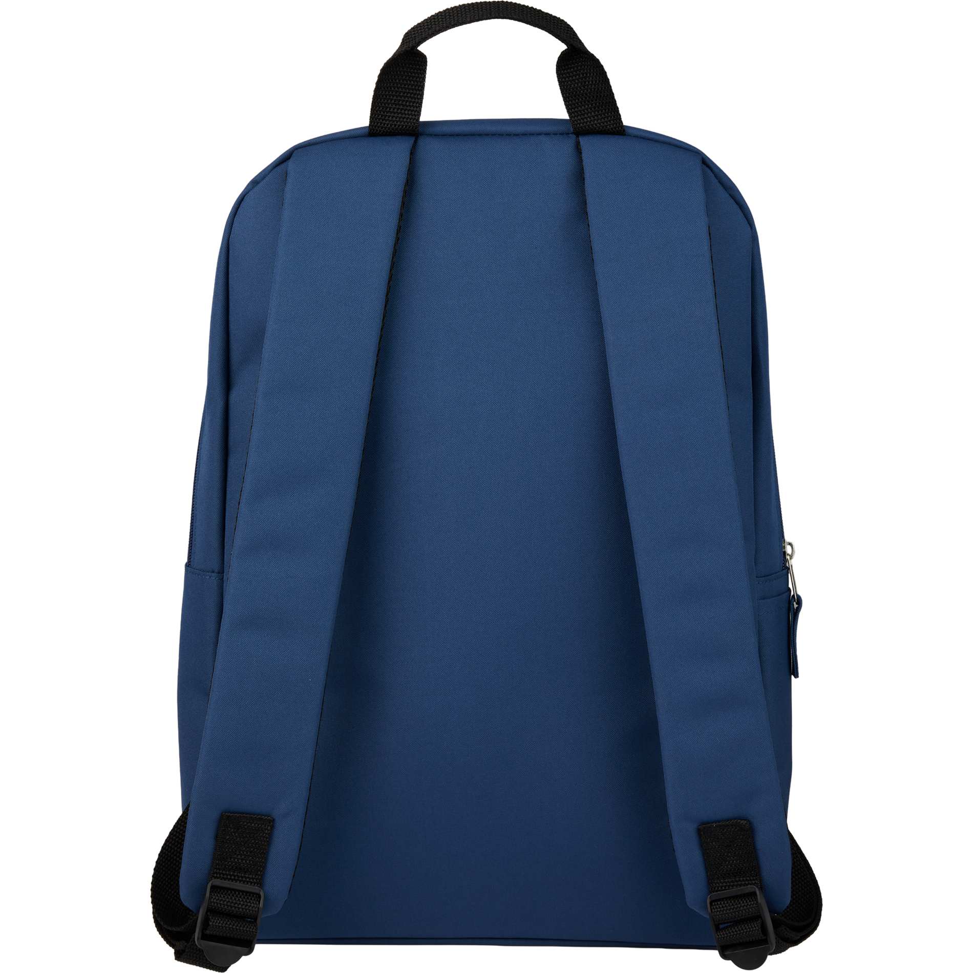 Rear View of Blue Ripple Recycled 15" Computer  Backpack plain