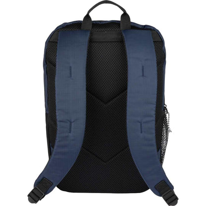 Rear View of Blue Rocky Recycled 15" Computer Backpack plain
