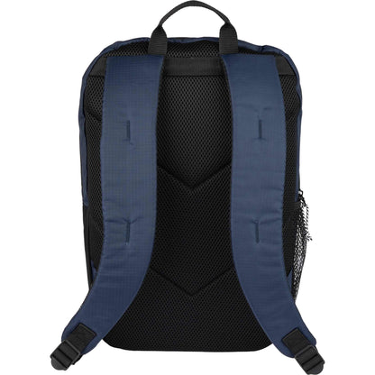 Rear View of Blue Rocky Recycled 15" Computer Backpack plain