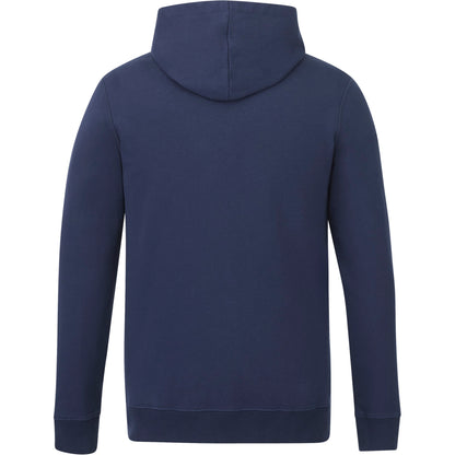 Rear View of Blue tentree Organic Cotton Classic Hoodie - Men's plain