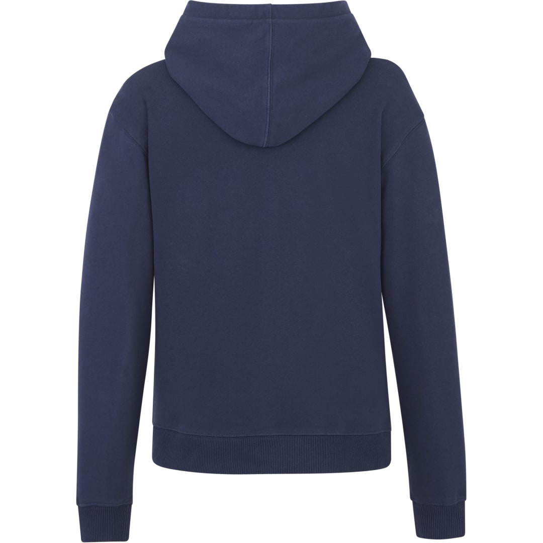 Rear View of Blue tentree Organic Cotton Classic Hoodie - Women's plain