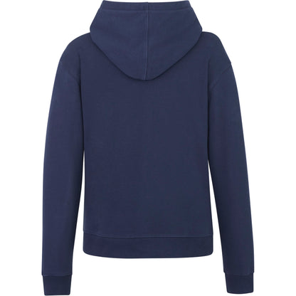 Rear View of Blue tentree Organic Cotton Classic Hoodie - Women's plain