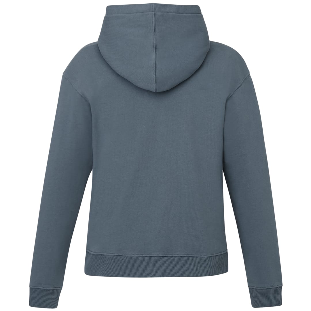 Rear View of Blue tentree Organic Cotton Classic Hoodie - Women's plain