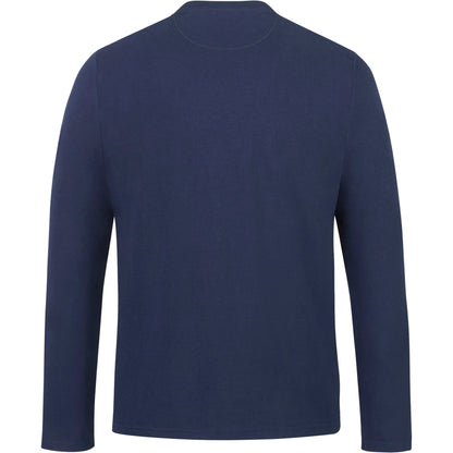 Rear View of Blue tentree Organic Cotton Longsleeve Tee - Men's plain