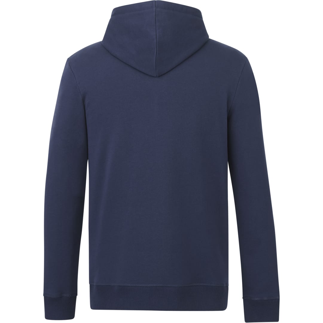 Rear View of Blue tentree Organic Cotton Zip Hoodie - Men's plain
