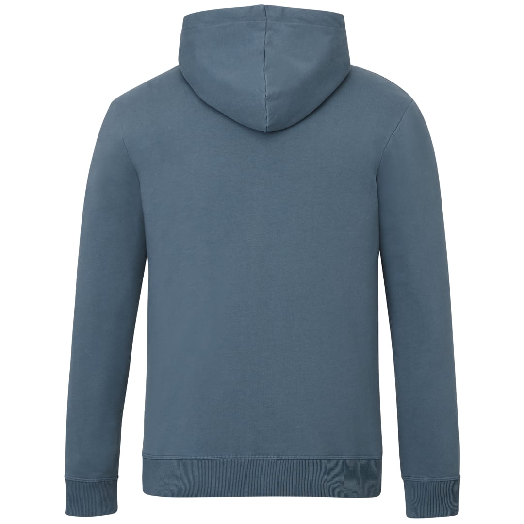 Rear View of Blue tentree Organic Cotton Zip Hoodie - Men's plain