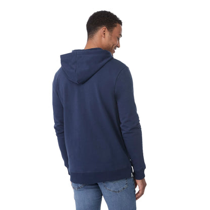Rear View of Blue tentree Organic Cotton Zip Hoodie - Men's