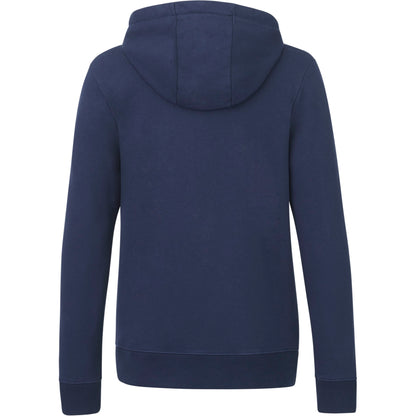 Rear View of Blue tentree Organic Cotton Zip Hoodie - Women's plain