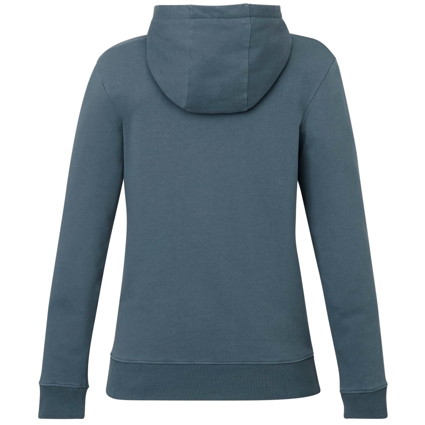 Rear View of Blue tentree Organic Cotton Zip Hoodie - Women's plain