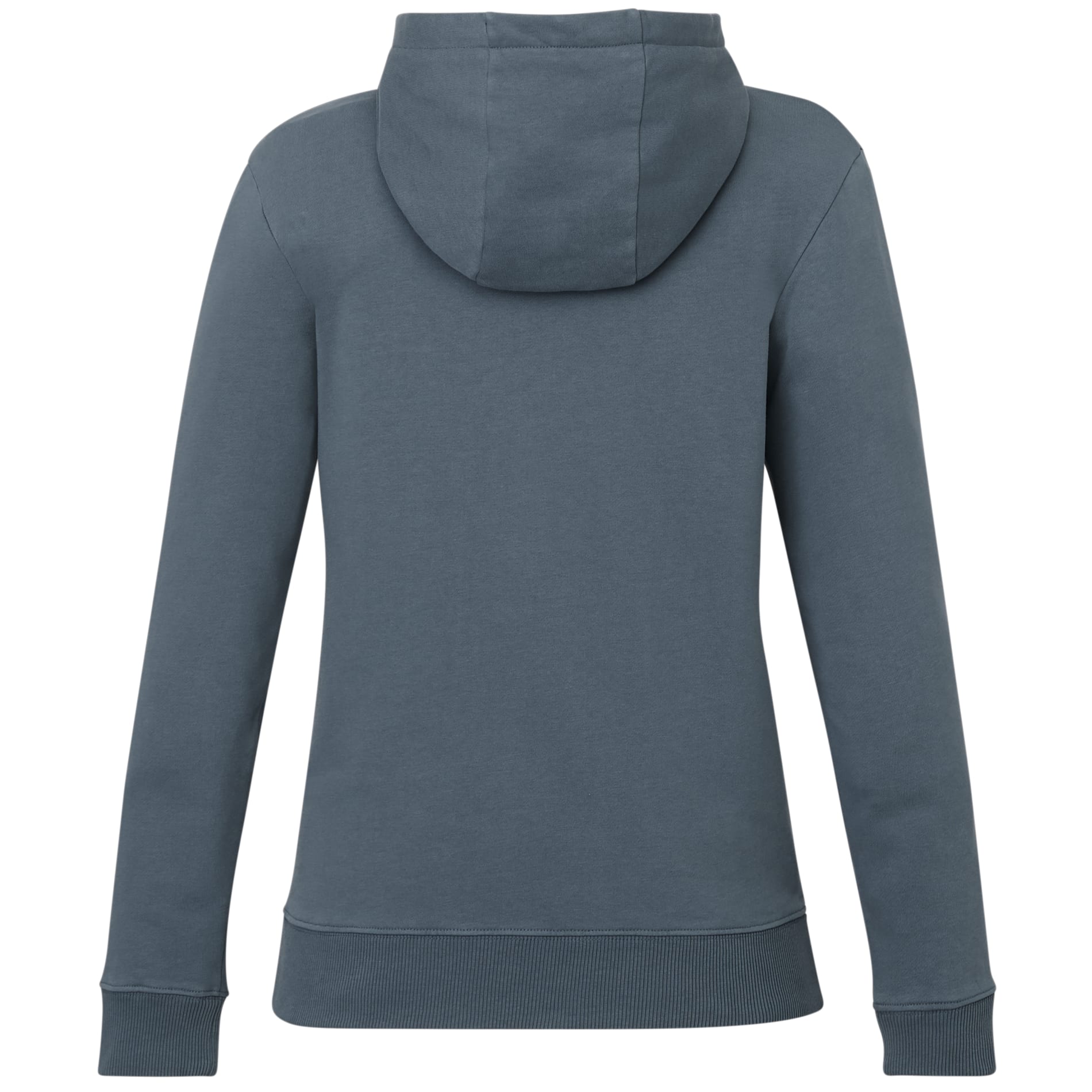 Rear View of Blue tentree Organic Cotton Zip Hoodie - Women's plain