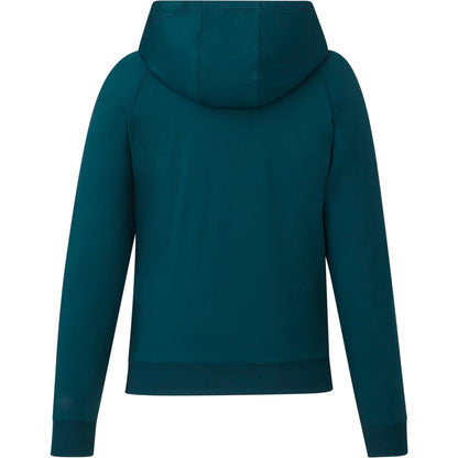 Rear View of Blue tentree Stretch Knit Quarter Zip - Women's plain