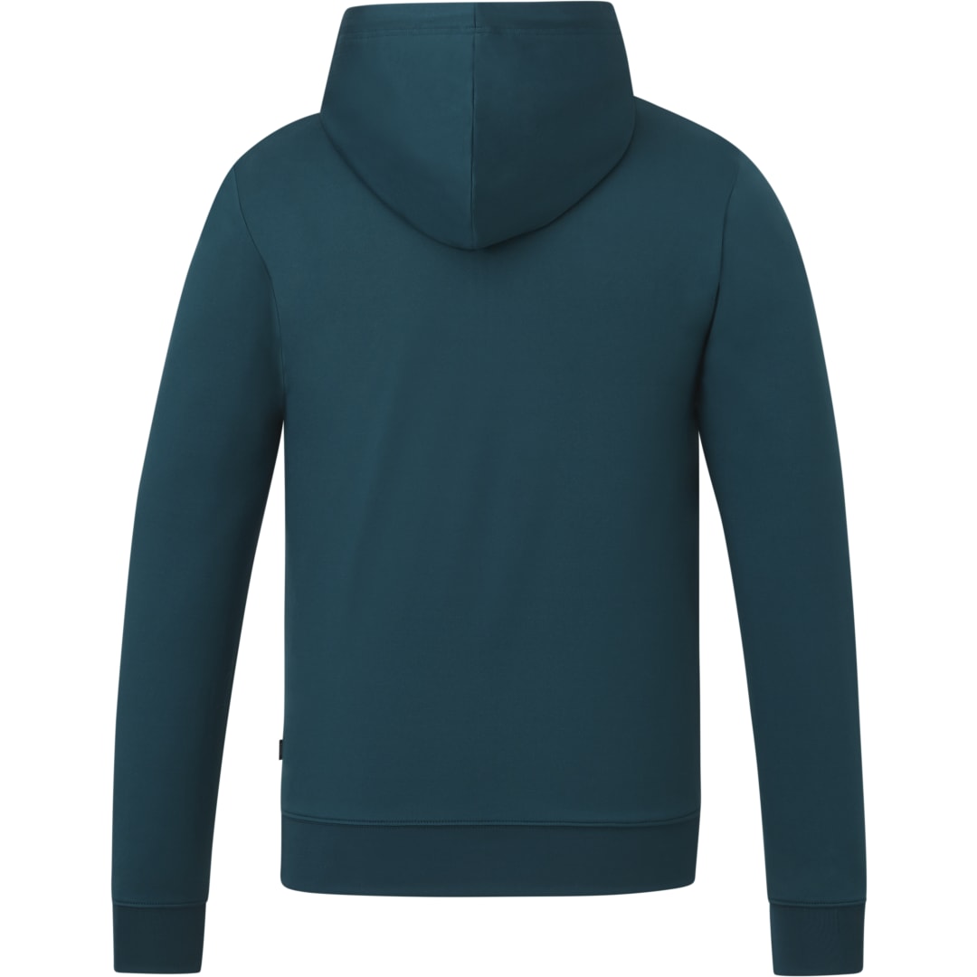 Rear View of Blue tentree Stretch Knit Zip Up - Men's plain
