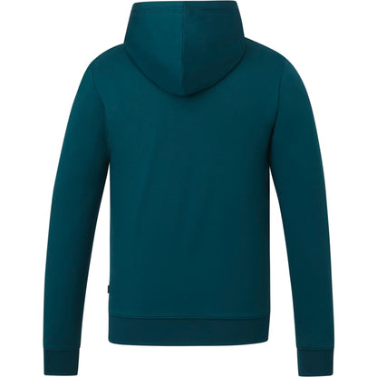 Rear View of Blue tentree Stretch Knit Zip Up - Men's plain