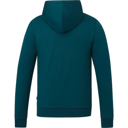Rear View of Blue tentree Stretch Knit Zip Up - Men's plain