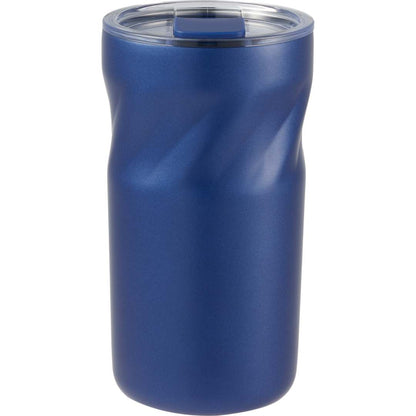 Rear View of Blue Thalia 16oz Vacuum Tumbler