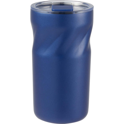Rear View of Blue Thalia 16oz Vacuum Tumbler