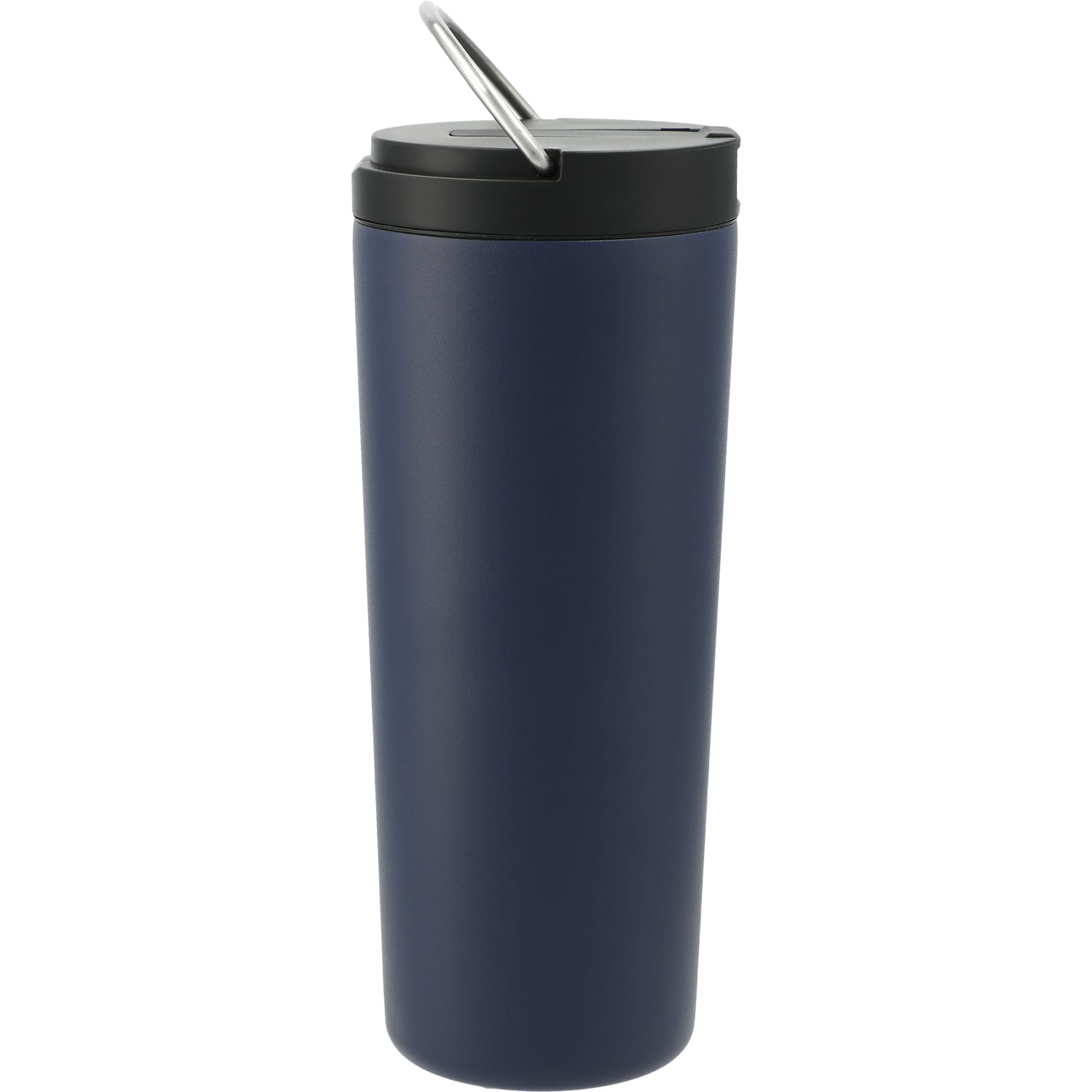 Rear View of Blue Thor Copper Insulated Tumbler 24oz Flip Straw Lid