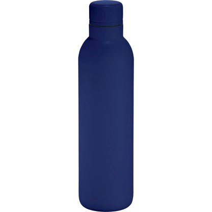 Rear View of Blue Thor Copper Vacuum Insulated Bottle 17oz plain