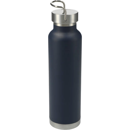 Rear View of Blue Thor Copper Vacuum Insulated Bottle 22oz plain