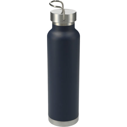 Rear View of Blue Thor Copper Vacuum Insulated Bottle 22oz plain