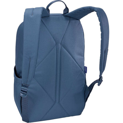 Rear View of Blue Thule Heritage Notus 16" Computer Backpack 20L plain