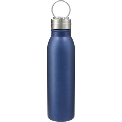 Rear View of Blue Vida 24oz Stainless Steel Bottle plain