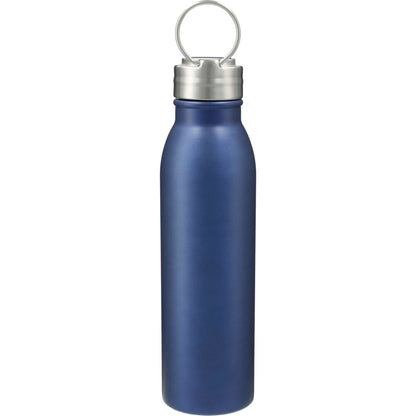 Rear View of Blue Vida 24oz Stainless Steel Bottle plain