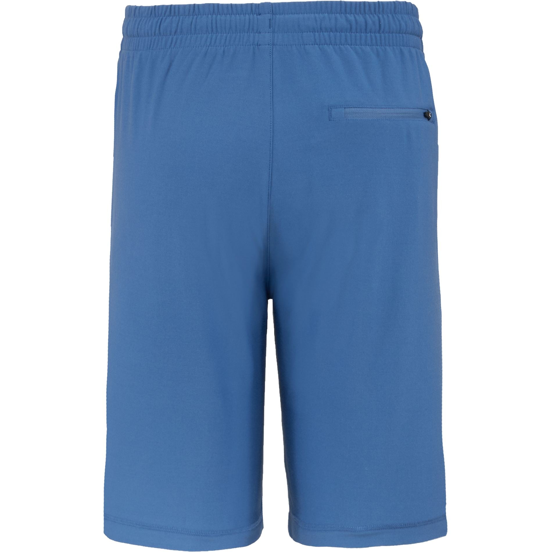 Rear View of Blue WELLABLE Men's Knit Short plain