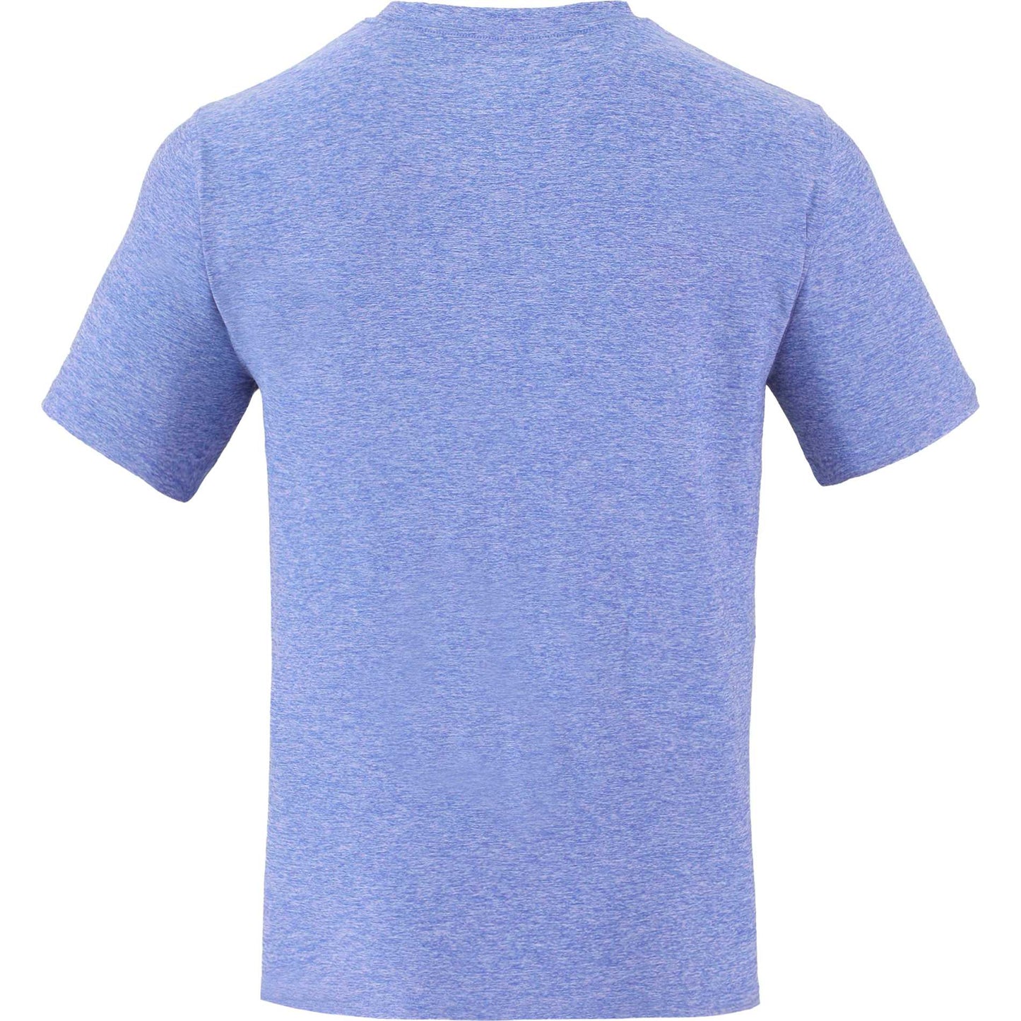 Rear View of Blue WELLABLE Men's Short Sleeve Tee plain
