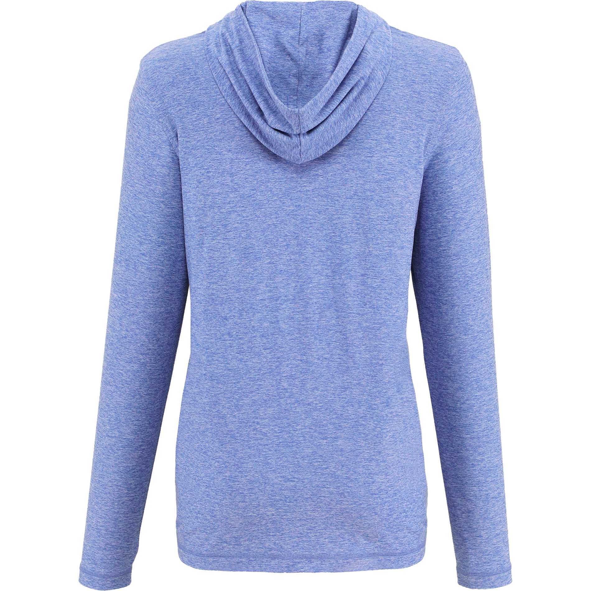 Rear View of Blue WELLABLE Women's Knit Hoodie plain