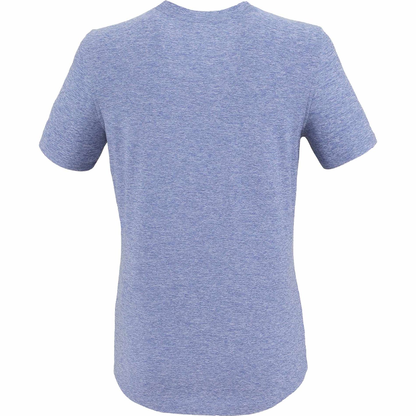 Rear View of Blue WELLABLE Women's Short Sleeve Tee plain
