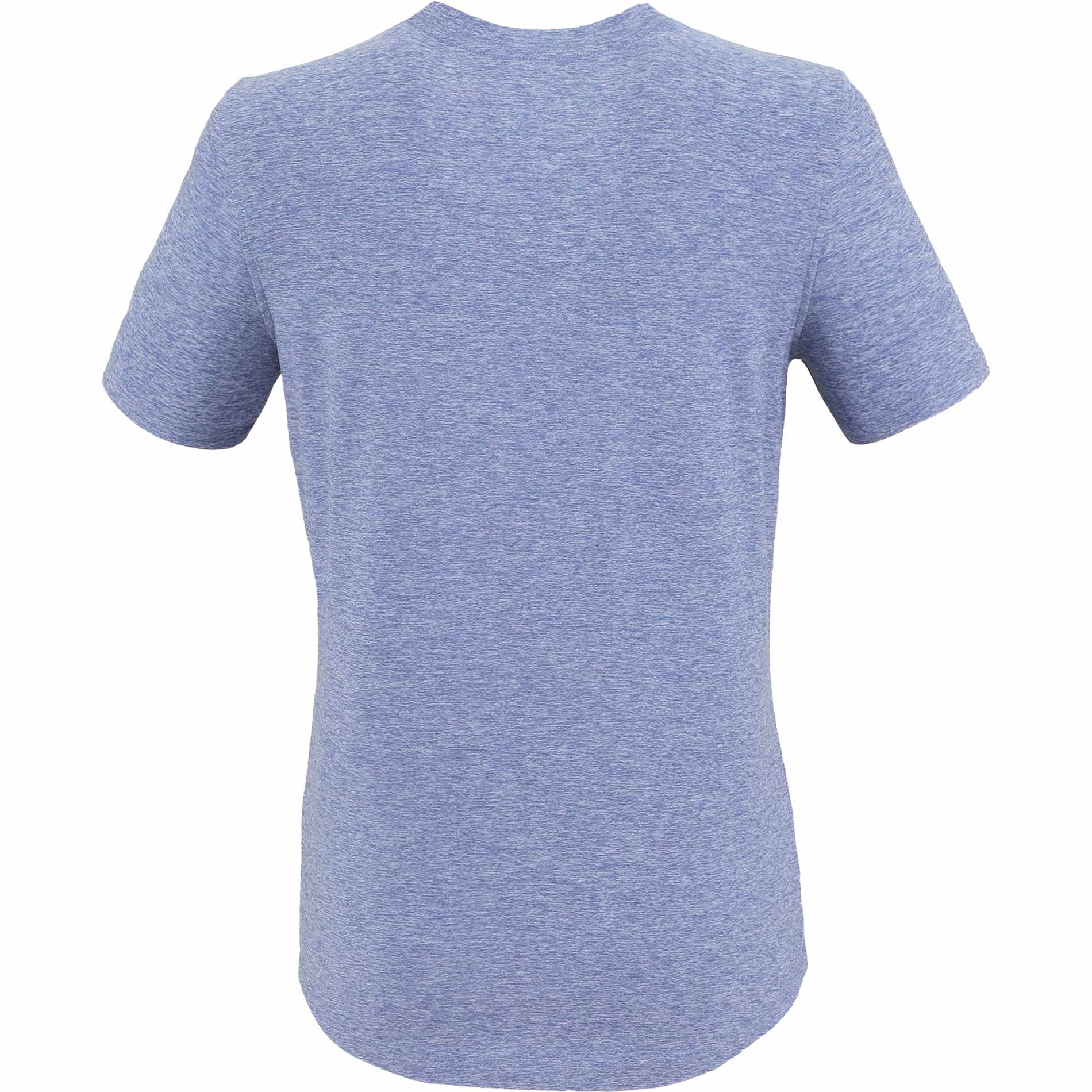 Rear View of Blue WELLABLE Women's Short Sleeve Tee plain