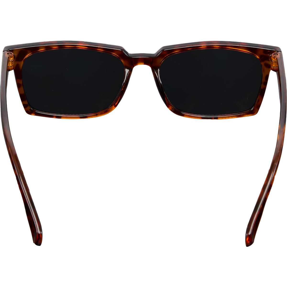 Rear View of Brown Ashley Recycled Square Sunglasses plain