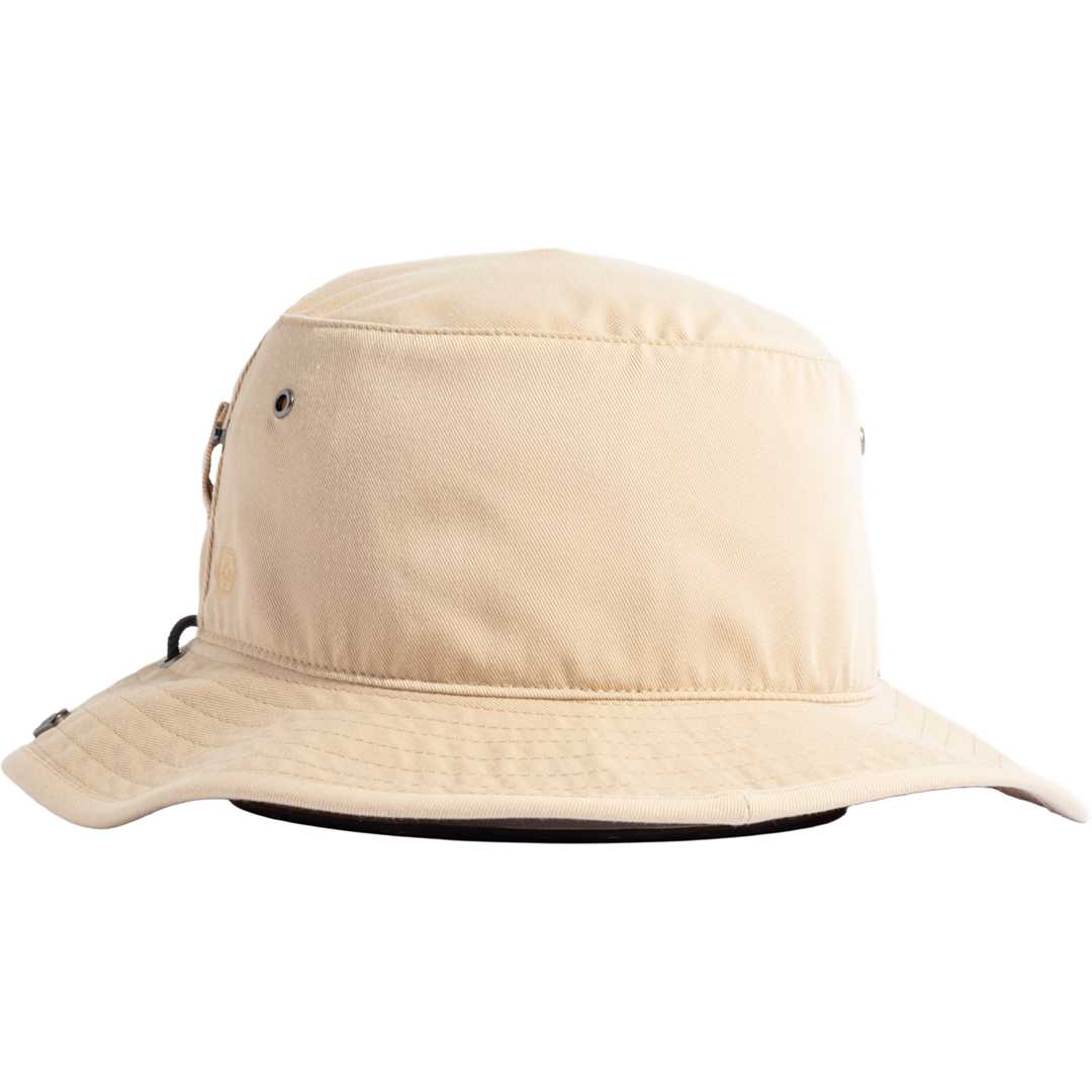 Rear View of Brown Coal Seymour Flat Brim Hat plain