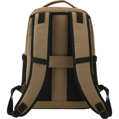 Rear View of Brown NBN Recycled Utility Insulated Backpack