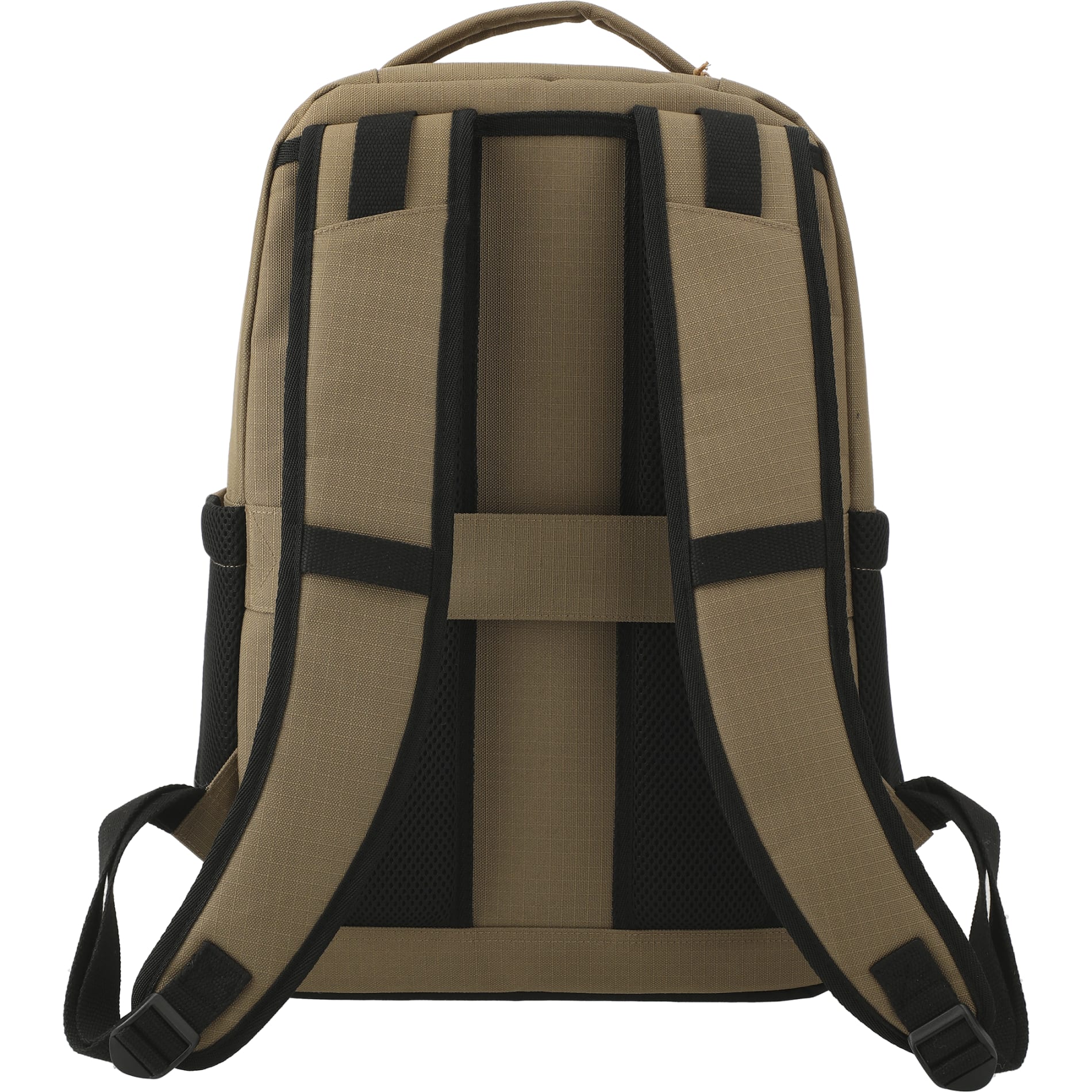 Rear View of Brown NBN Recycled Utility Insulated Backpack