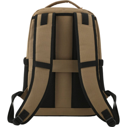 Rear View of Brown NBN Recycled Utility Insulated Backpack