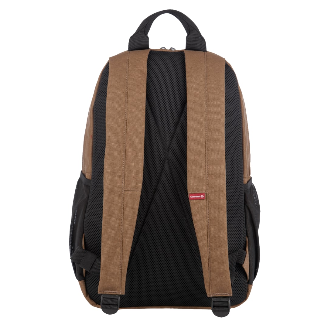 Rear View of Brown Wolverine 23L Laptop Backpack