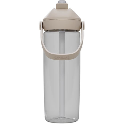 Rear View of Clear CamelBak Thrive Flip Straw 20oz Bottle Tritan Rene plain