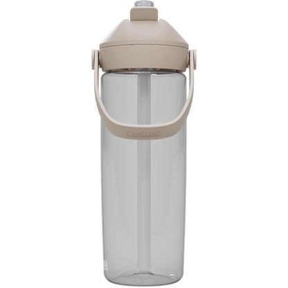Rear View of Clear CamelBak Thrive Flip Straw 20oz Bottle Tritan Rene plain