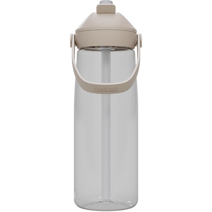 Rear View of Clear CamelBak Thrive Flip Straw 25oz Bottle Tritan Rene plain
