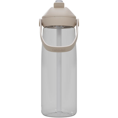Rear View of Clear CamelBak Thrive Flip Straw 25oz Bottle Tritan Rene plain