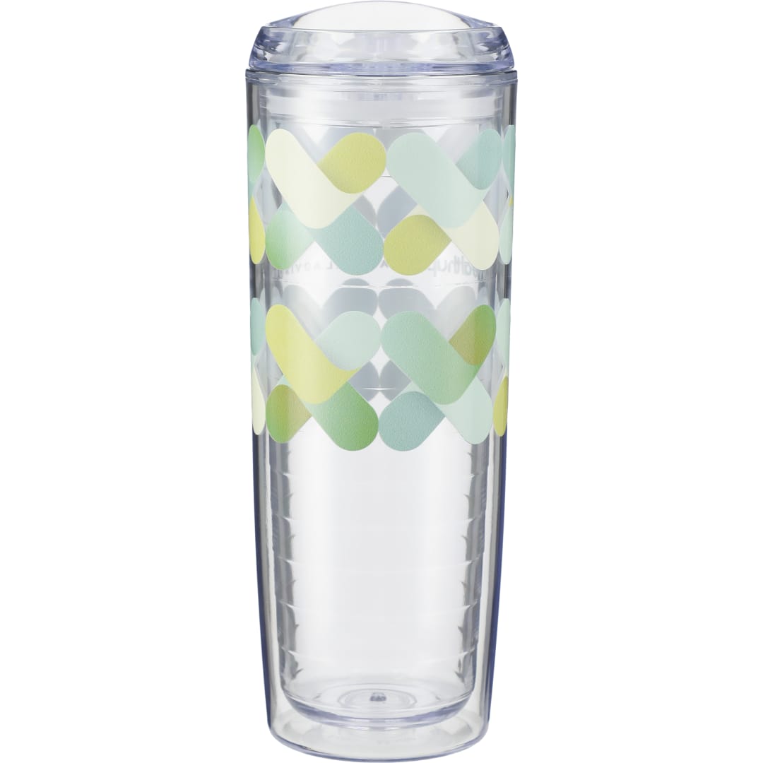 Rear View of Clear Mega Vortex Tumbler 24oz
