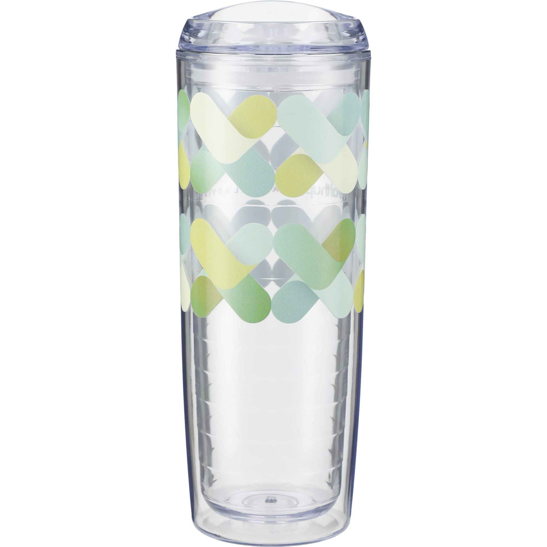 Rear View of Clear Mega Vortex Tumbler 24oz