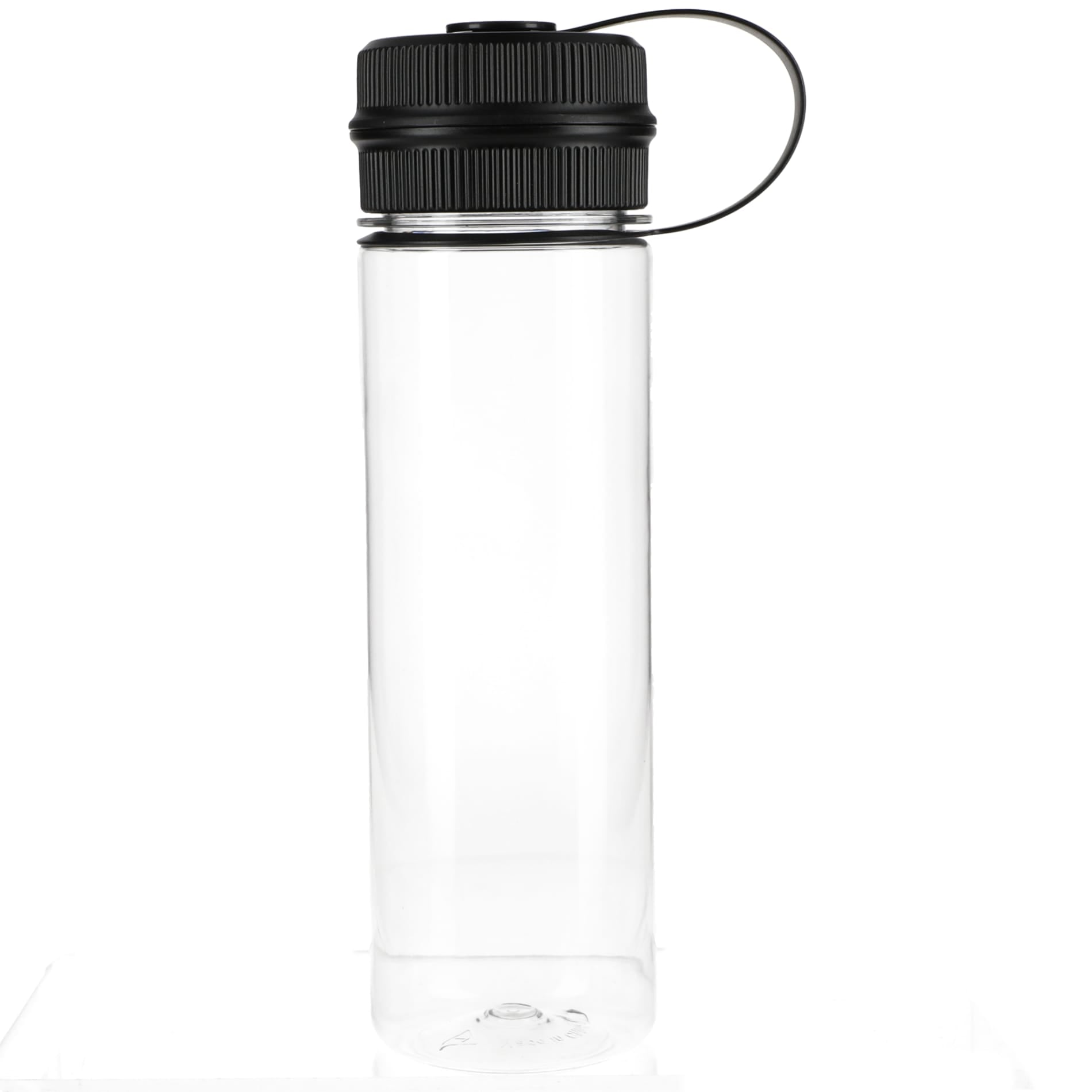 Rear View of Clear Venture Recycled R-PET Sports Bottle 21oz plain
