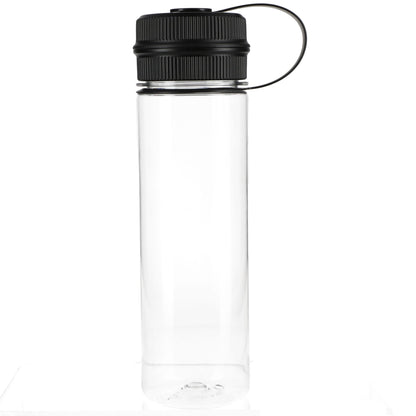 Rear View of Clear Venture Recycled R-PET Sports Bottle 21oz plain