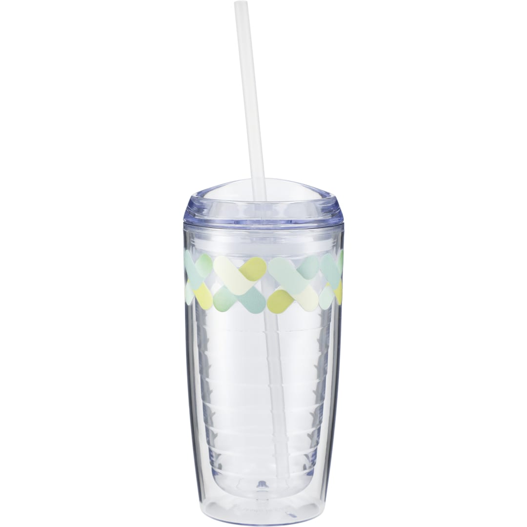 Rear View of Clear Vortex Tumbler 16oz