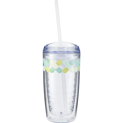 Rear View of Clear Vortex Tumbler 16oz