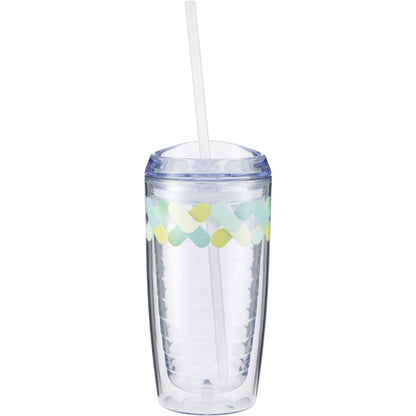 Rear View of Clear Vortex Tumbler 16oz